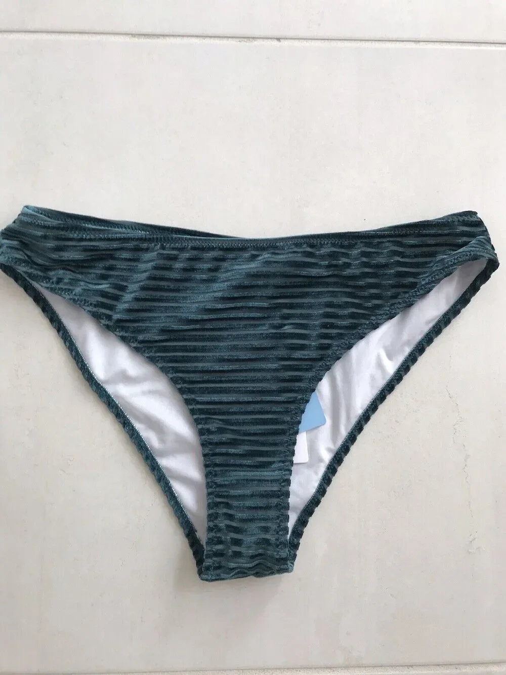 Cupshe Swim Striped Velvet Bikini Bottom Swimwear